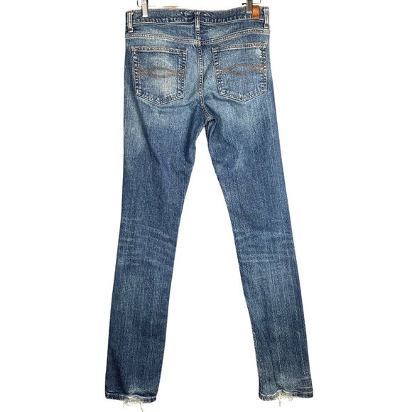 Abercrombie & Fitch Womens Erin Jeans 10 Long Straight Leg Low Rise Y2K Vintage - Picture 3 of 13
